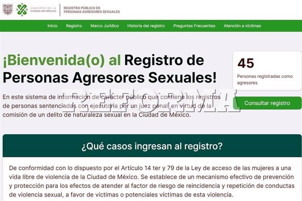 Habilita Cdmx Página De Registro De Agresores Sexuales