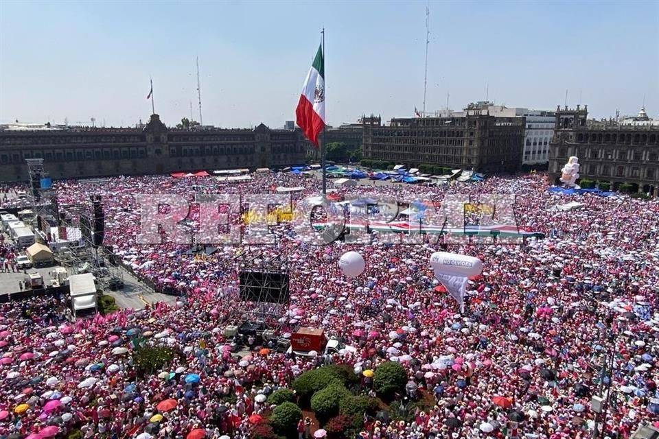Detenga la elección de Estado, exigen al INE desde Zócalo