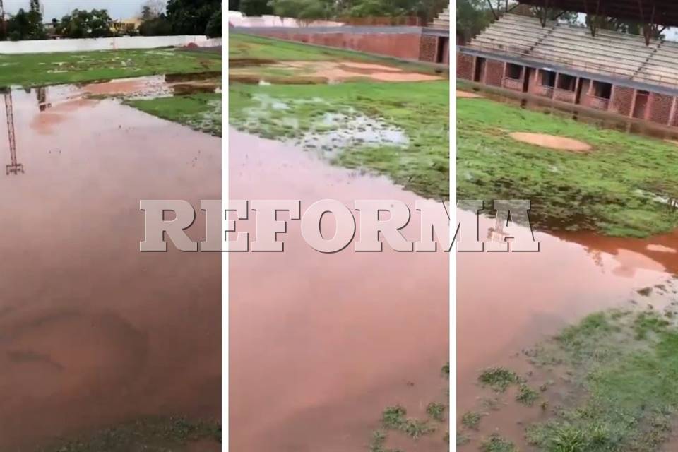 Se inunda estadio al que Gobierno federal dio más de 30 mdp