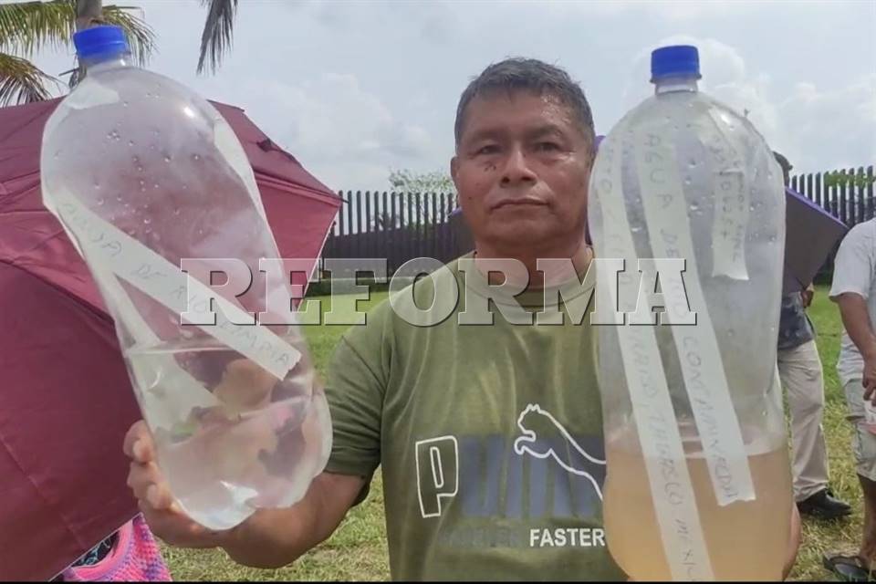 Protestan por contaminación en Dos Bocas