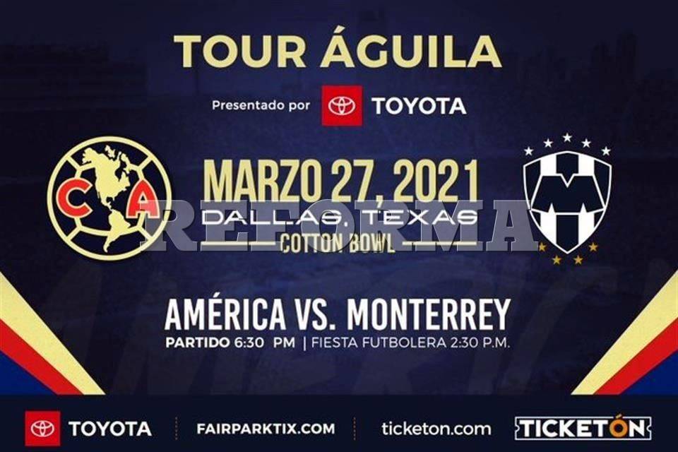 Enfrentará América a Rayados en Dallas