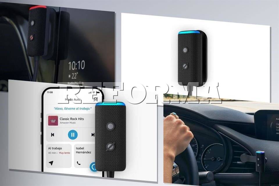 Bocina inteligente  Echo Auto Smart, Uso para Automóvil, Compatible  con Aplicación Alexa.