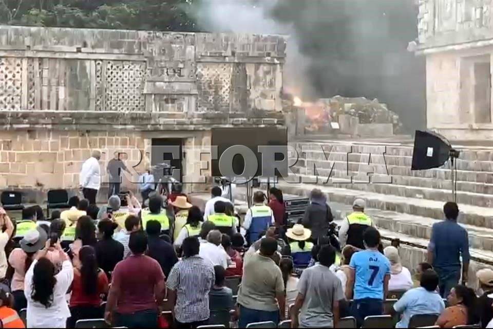 Ocurre cortocircuito en acto de AMLO en Yucatán