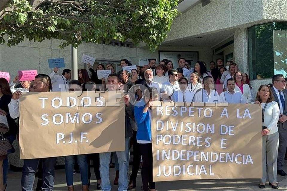 Protesta PJF en Cd. Victoria por agandalle