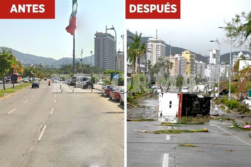 El antes y después de Acapulco tras el paso de ‘Otis’